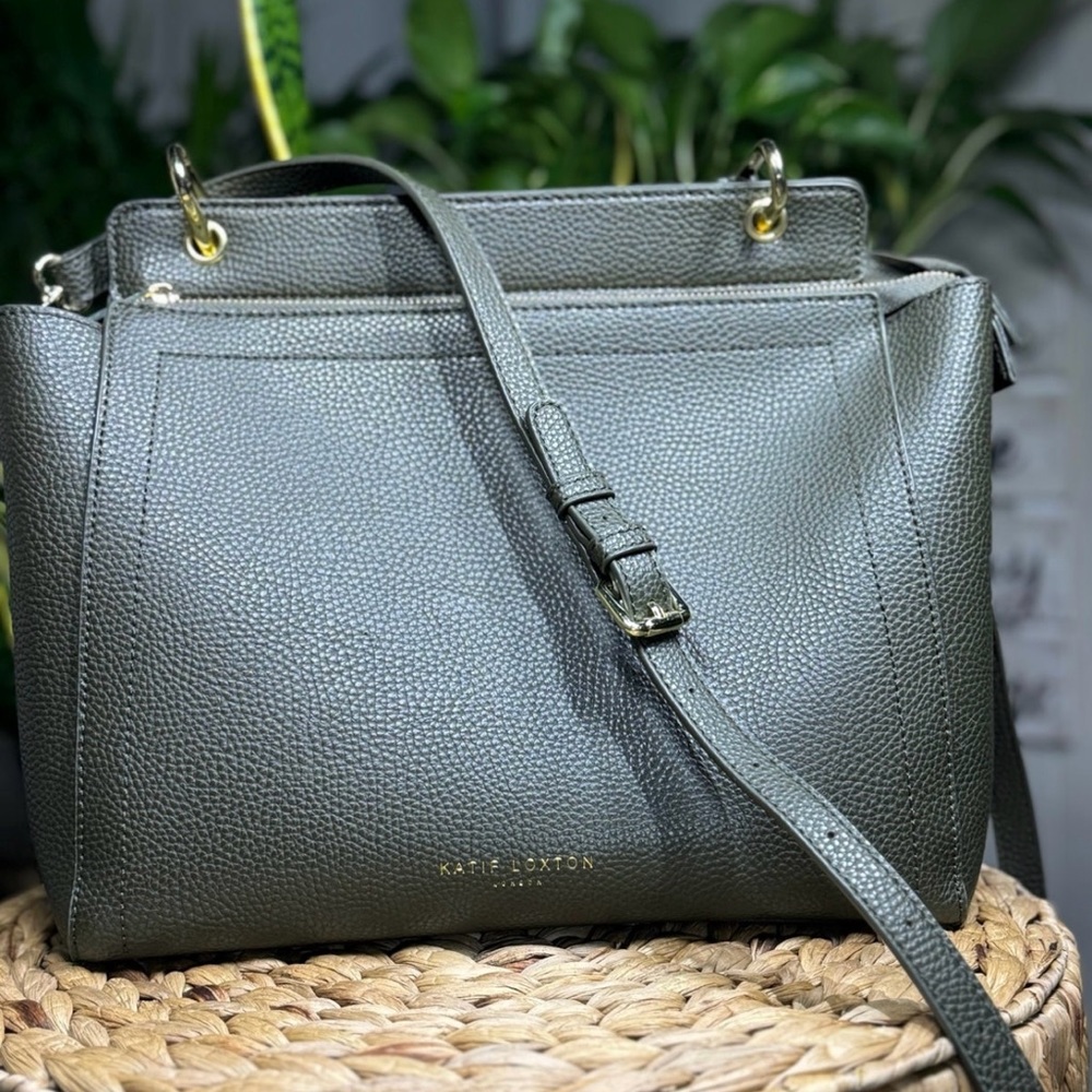 Katie Loxton of London - Crossbody Shoulder Bag, Vegan Leather, Hunter Green